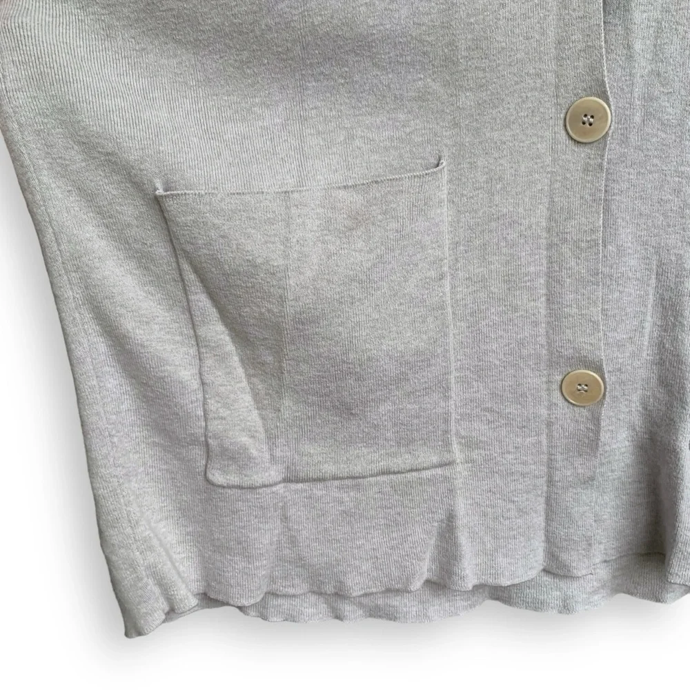 Eileen Fisher Cardigan L Pearl Cotton Silk Blend - Picture 8 of 13